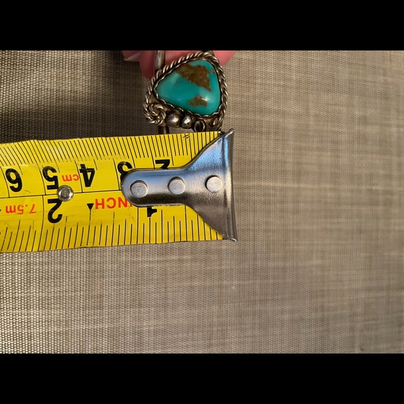 Native American Helen Harrison Turquoise Sterling Cuff Bracelet over 14g - Picture 7 of 11